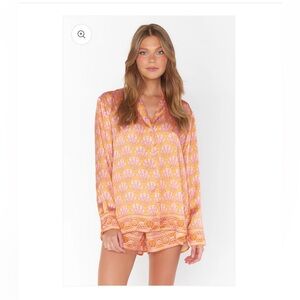 Show Me Your MuMu Pink and Orange Seashell Pajama Set